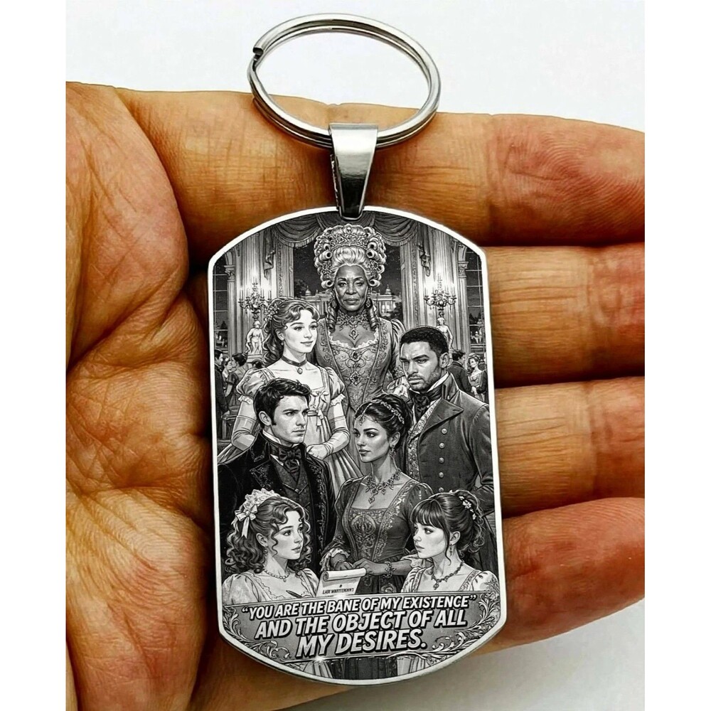 Tv Series Romance Sexy Movie Bridgerton Stainless Keychain Art Happy Love Maid